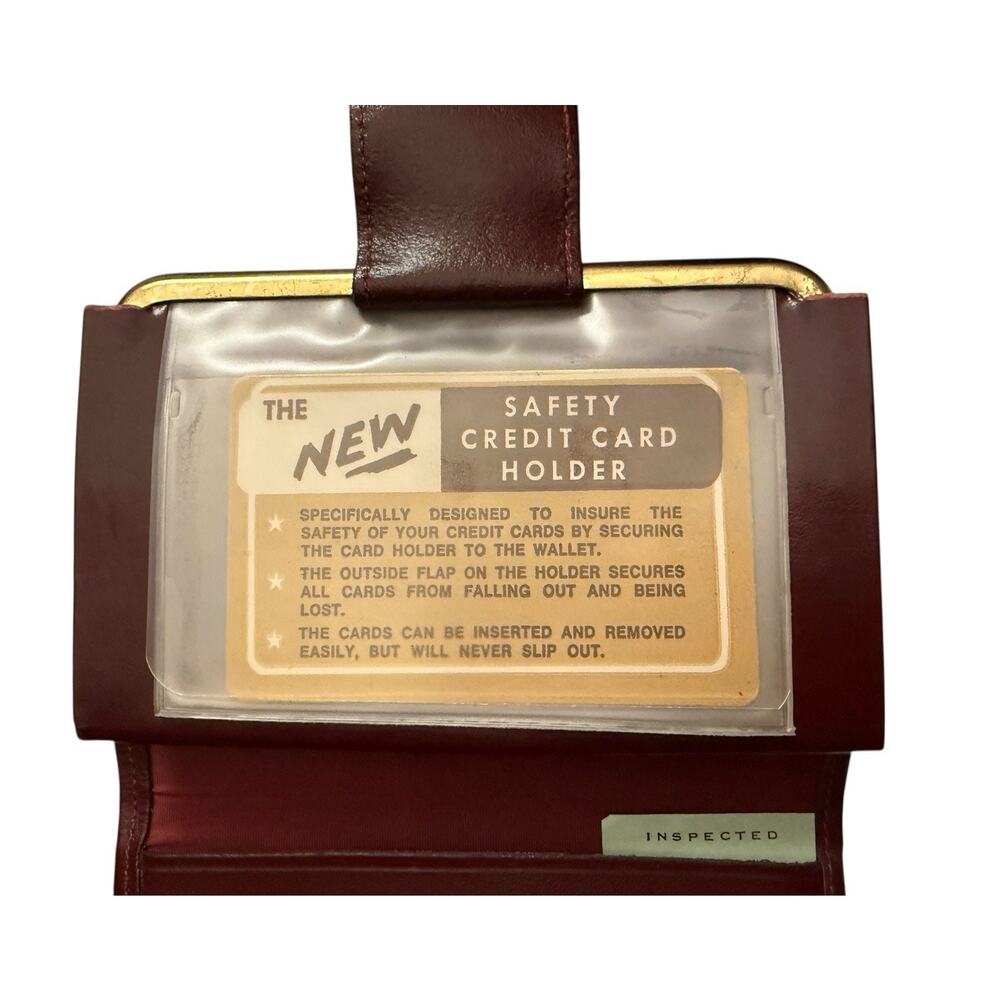 NOS Vintage 70s CAPRI by AMITY Cordova Leather Wallet Billfold Coin Credit Card - Picture 6 of 10